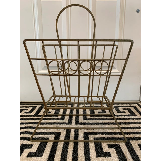 Mid century modern Vintage Vinyl Record Holder. Heavy Metal.