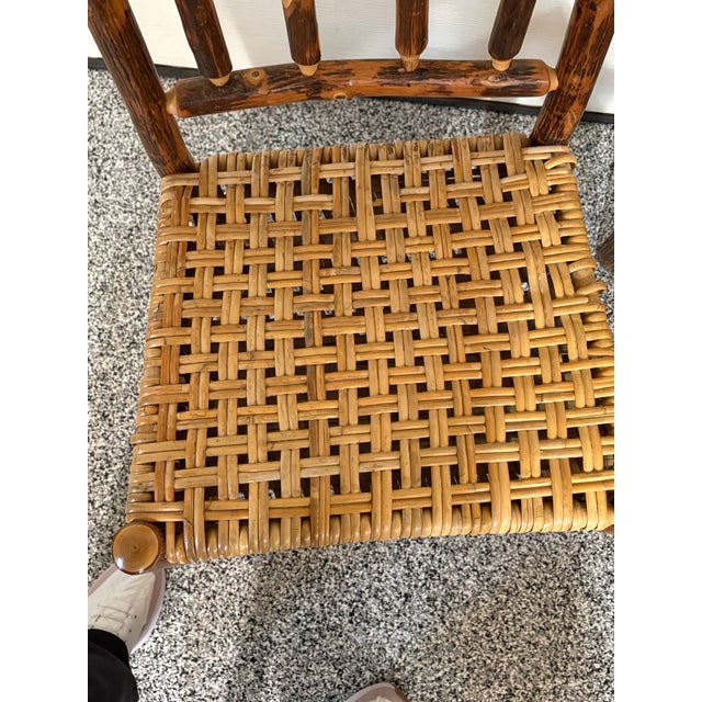 Brown Early 20th Century Rustic Hicckory Spindle-Back Dining Chairs - Set of 6 For Sale - Image 8 of 9