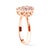 10K Rose Gold 3/8 Cttw Composite Diamond Pear Shaped Halo Promise Ring (I-J Color, I2-I3 Clarity), Size 9 For Sale - Image 4 of 7