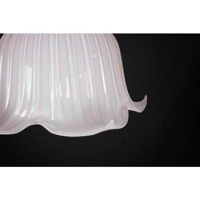 Large Vintage Flower-Shaped Pendant in Pink Murano Glass, Italy, 1980s For Sale - Image 14 of 15