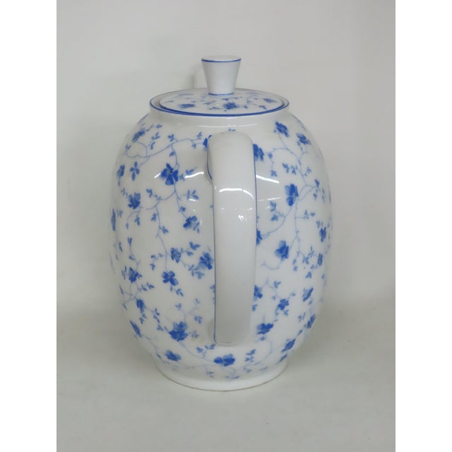 English Arzberg Porcelain Blue Flowers Coffee Pot and Lid 4668b For Sale - Image 3 of 15