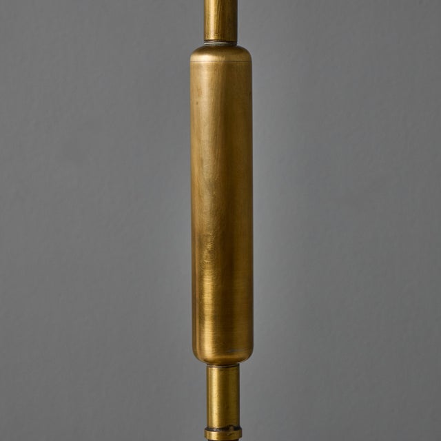 1940s Giovanni Michelucci Patinated Brass Adjustable Banker Lamp for Lariolux For Sale - Image 14 of 18