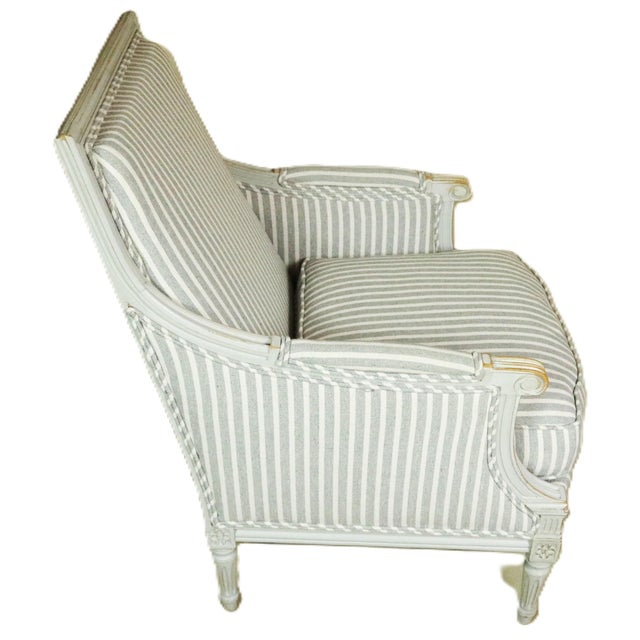 Louis XVI Style Bergeres, a Pair For Sale - Image 12 of 12