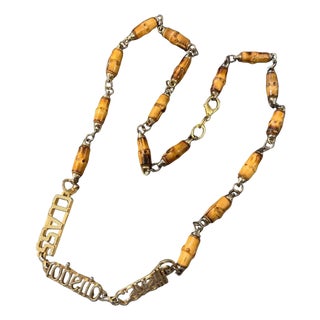 2000s Amazing Brass and Bamboo Chain by Class Roberto Cavalli For Sale