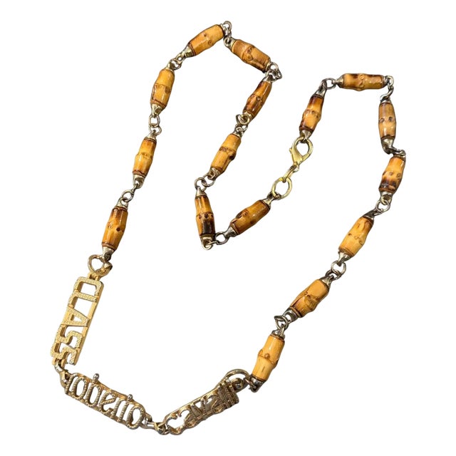 2000s Amazing Brass and Bamboo Chain by Class Roberto Cavalli For Sale