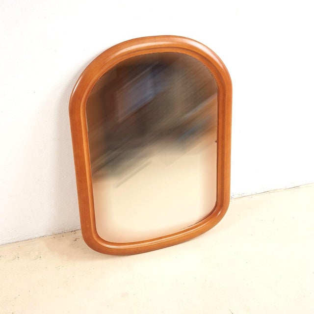 Mirror with Modern Wooden Frame For Sale - Image 5 of 5