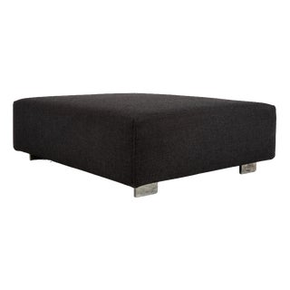 Grey Anthracite Fabric Fields Stool by Brühl For Sale