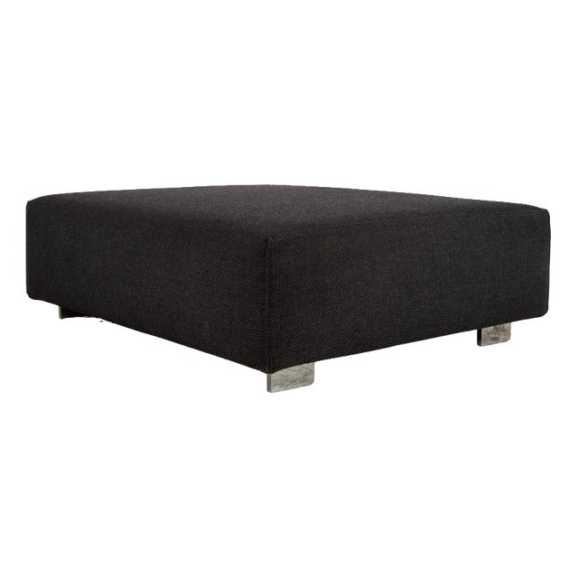 Grey Anthracite Fabric Fields Stool by Brühl For Sale
