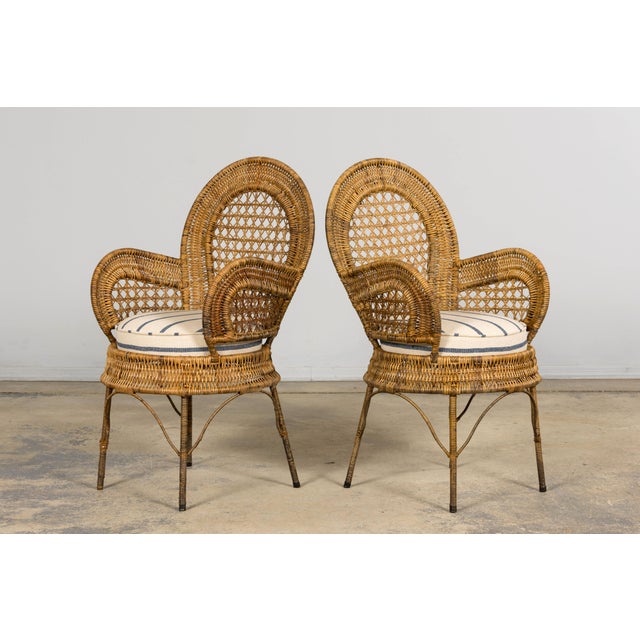 Set of Six Mid 20th Century French Riviera Rattan Armchairs, Provence For Sale - Image 16 of 18