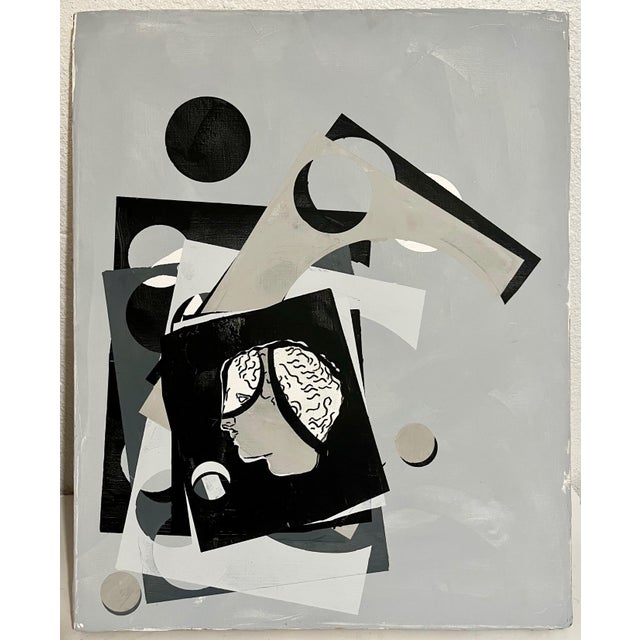 Judy Rifka, American, 1945 Laborde Head Mixed Media on Canvas (acrylic paint and ink) 1989 Hand signed, titled, and dated...