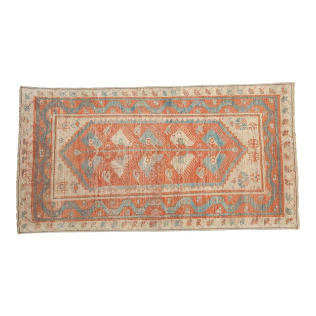 Distressed Oushak Rug Runner - 2'7" x 4'10" For Sale