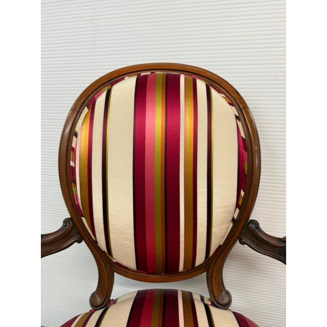 Wood Rococo Revival Bergère Chair, Circa 1890's For Sale - Image 7 of 12