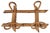 Mid-Century French Riviera Rattan and Bamboo Wall Coat Rack Stand, Italy, 1960s For Sale