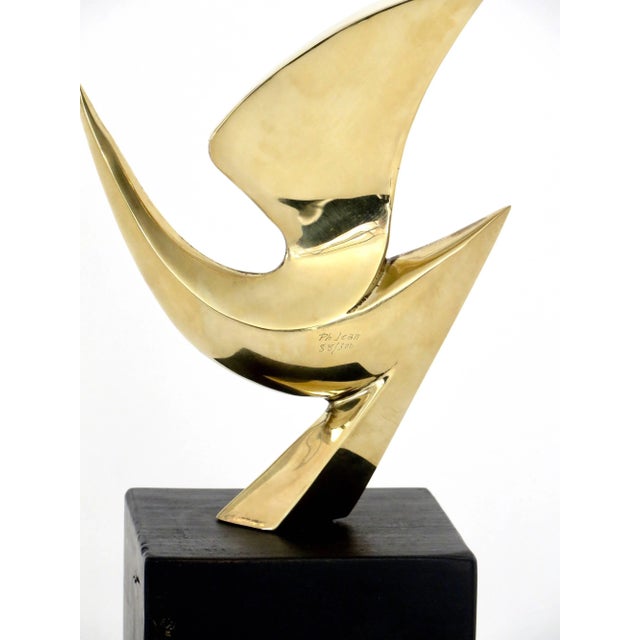 Philippe Jean Bronze Bird Sculpture Signed and Numbered 85/300 France circa 1960 For Sale - Image 9 of 11