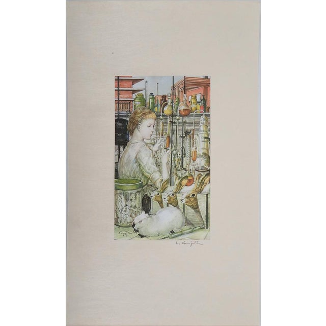 Léonard Tsuguharu FOUJITA (after) The laboratory assistant, 1959 Heliogravure (Draeger workshop) Signed in pencil Signed...