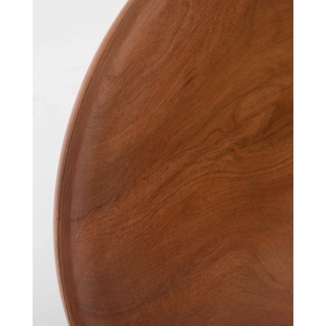 Brown Cherry Wood Plate Handmade Hand Turned Craftsman Wooden Vintage For Sale - Image 8 of 12