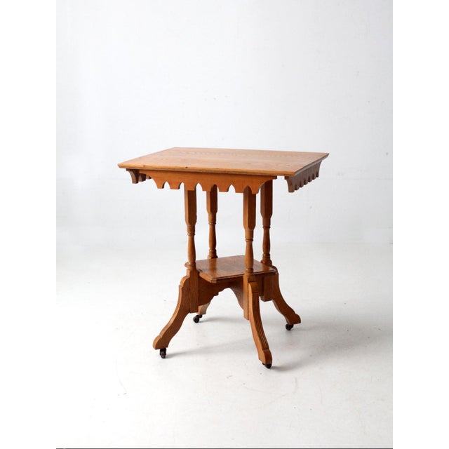 Brown Victorian Side Table For Sale - Image 8 of 14