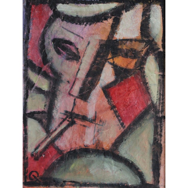 Hidden portraits xvii', acrylic on canvas mounted on board, florentine school (circa 1980s-90s). This gallery has acquired...