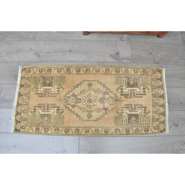 Art Deco Kurdish Handmade Floral Carpet For Sale - Image 3 of 6