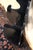 Black 1970s Tall Folk Art Black Scroll Corner Shelf For Sale - Image 8 of 14
