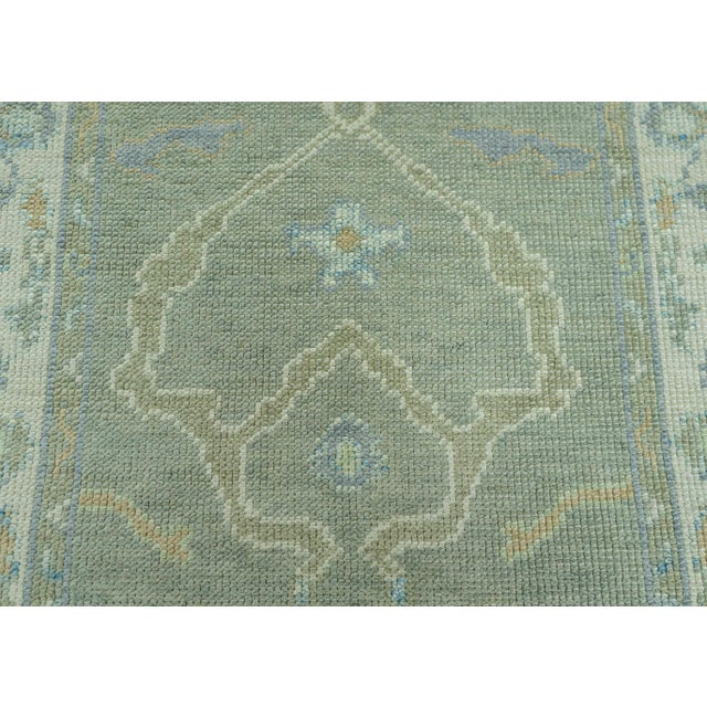 Turkish Turkish Oushak Rug 2'11" x 9'7" #19124 For Sale - Image 3 of 8