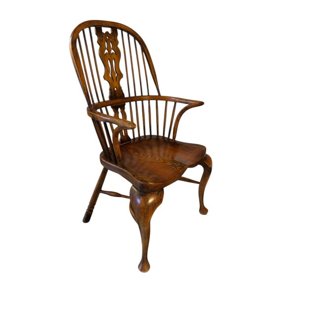 Brown Continental Furniture Company Windsor English Style Dining Chairs - Set of 2 For Sale - Image 8 of 11