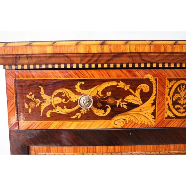 Brown Northern Italian Inlaid Maggiolini Chest of Drawers For Sale - Image 8 of 11