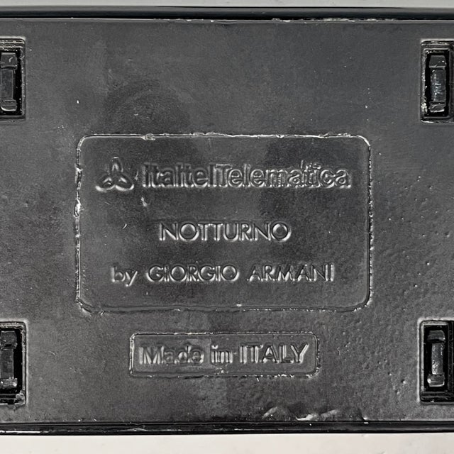 Italian Modern Black Plastic Telephone Notturno by Giorgio Armani, 1980s For Sale - Image 10 of 11