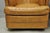Vintage Classic Leather Chesterfield Brown Tufted Leather Barrel Club Chair Pair For Sale - Image 9 of 14