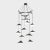 White Daniel Becker 'Emily Vertikal 10' Chandelier in Matte White/Oak for Moss Objects For Sale - Image 8 of 12