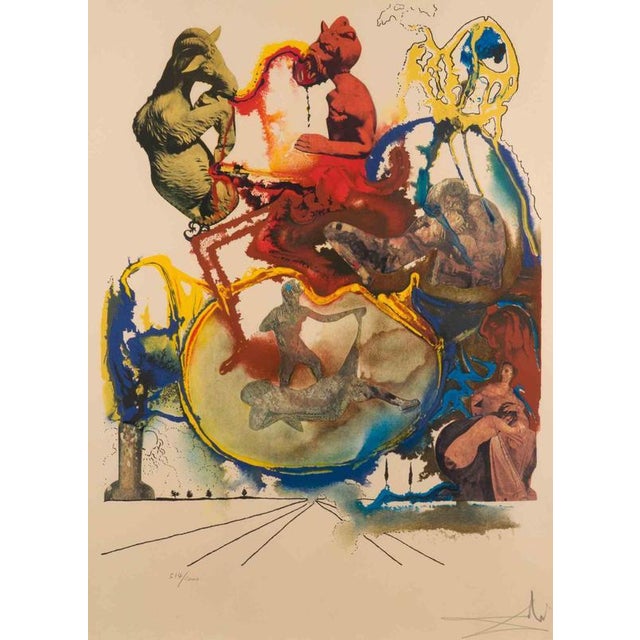 Color lithograph on Arches paper from the series "Four Dreams of Paradise". Image dimension 54x42 cm. Signed and numbered...