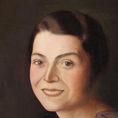 Ugo Celada da Virgilio, Portrait, Oil on Canvas For Sale - Image 4 of 11