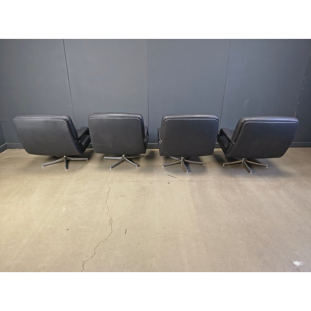 Swivel Chairs by Bernd Munzebrock for Walter Knoll, 1970s, Set of 4 For Sale - Image 9 of 12