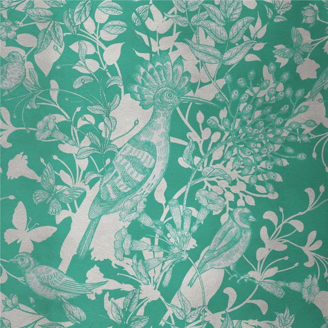 Contemporary Hummingbird 4 Fabric Wall Covering by Chiara Mennini for Midsummer-Milano For Sale - Image 3 of 3