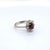 Modern Gia Certified Natural Oval Sri Lankan Ruby & Diamond Halo in 18k White Gold Ring, Size 6 For Sale - Image 3 of 9