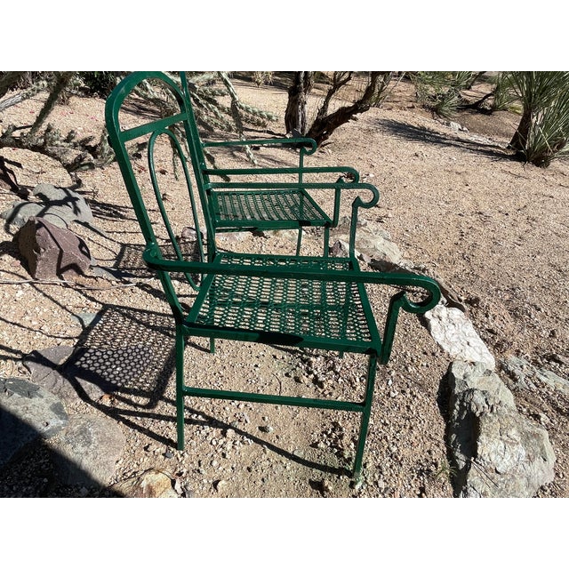 Workaday Handmade Antique Art Nouveau Wrought Iron Children’s Chairs - Pair For Sale - Image 4 of 6