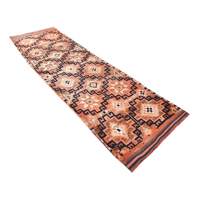 Vintage Runner Rug in Wool For Sale