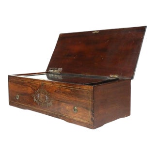 Antique Swiss Rosewood, Marquetry Inlay & Ebonized Cylinder Music Box C1890 For Sale