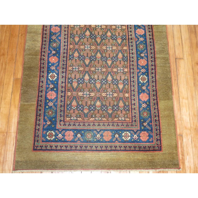 Early 20th Century Antique Zabihi Collection Camel Hair Persian Serab Runner - 3'4" x 3'4" For Sale - Image 5 of 5