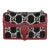 Black White Red Tweed GG Monogram Medium Dionysus Shoulder Bag For Sale