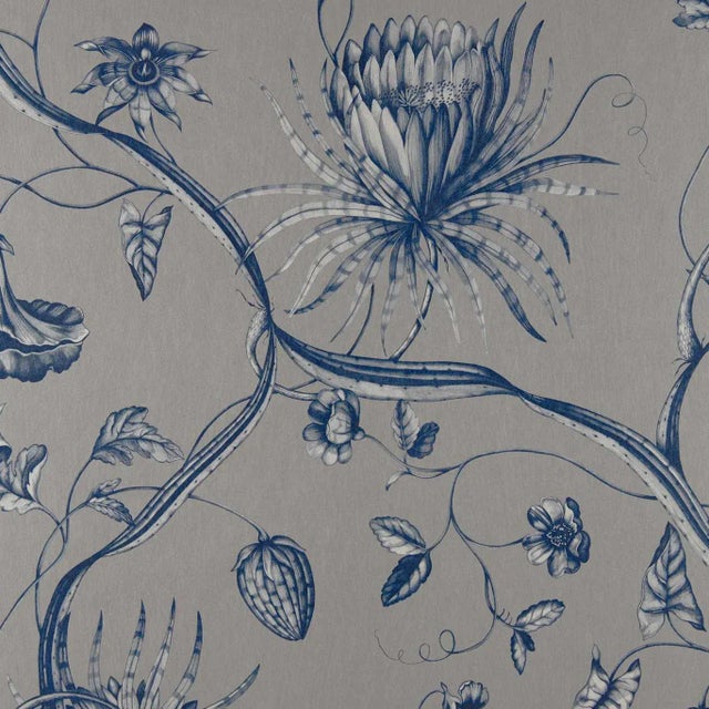 Zoffany Phaedra Fabric in Phaedra Prussian Blue For Sale