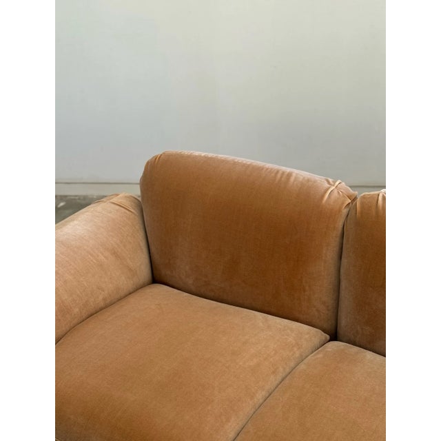 Late 20th Century Post Modern Overstuffed Blush Loveseat For Sale - Image 9 of 12
