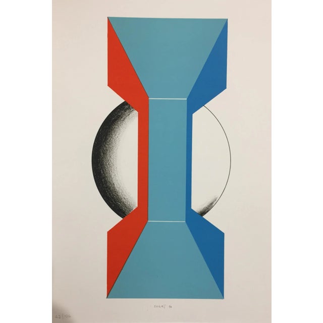 Kumi Sugar - October: The Silence with 2 Lithograph - 1970 For Sale - Image 6 of 6