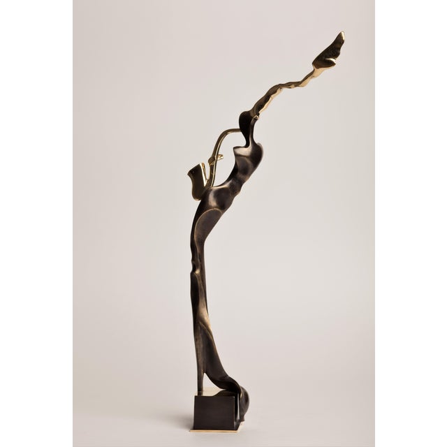 Figurative The Saxophonist Figurative Bronze Sculpture For Sale - Image 3 of 3