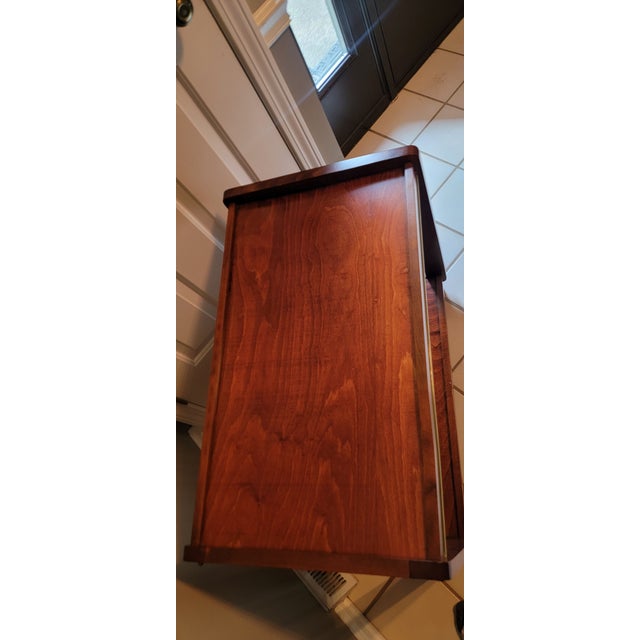 Mid-Century Modern Brass and Mahogany Bar Cart For Sale - Image 11 of 17