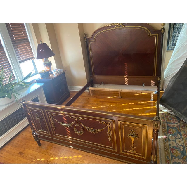 French 1920s Louis XVI Style Full Size Bedframe For Sale - Image 3 of 13