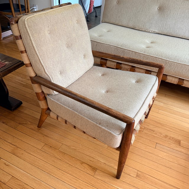 A Pair of t.h. Robsjohn-Gibbings Lounge Chairs For Sale - Image 11 of 13