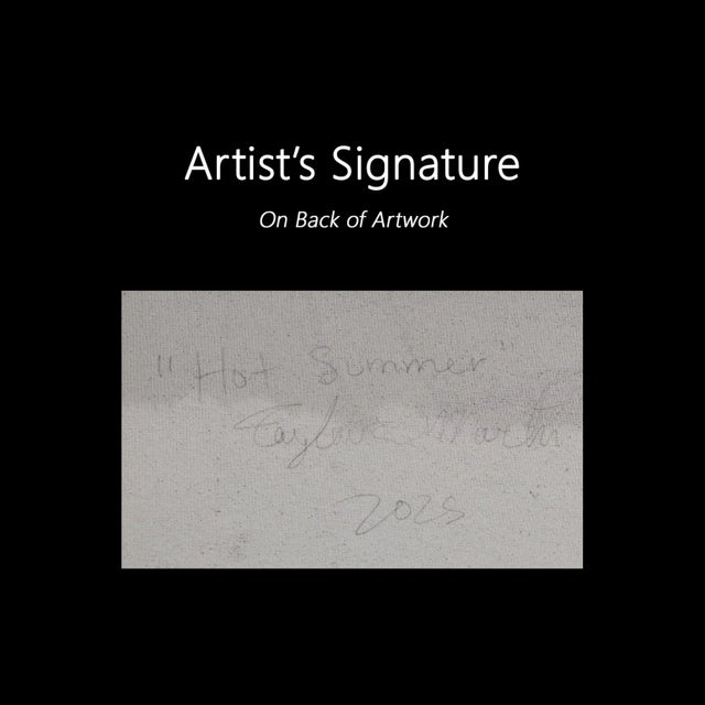 Hot Summer - Contemporary Vibrant Abstract Textural Painting on Canvas Original Artwork by Taylour Martin For Sale - Image 9 of 9