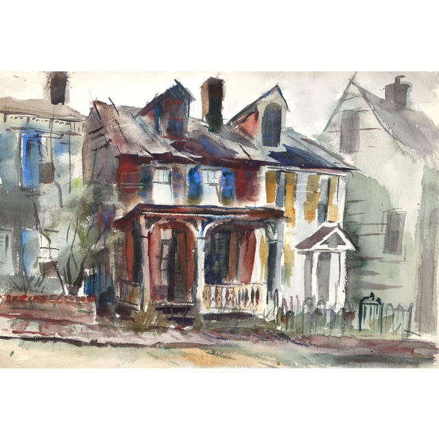 Contemporary Eve Nethercott, Old Houses (P3.6), Watercolor on Paper For Sale - Image 3 of 3