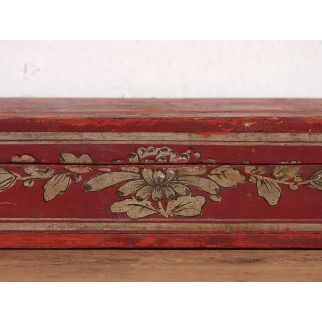 Antique Red Box, 1900s For Sale - Image 6 of 8